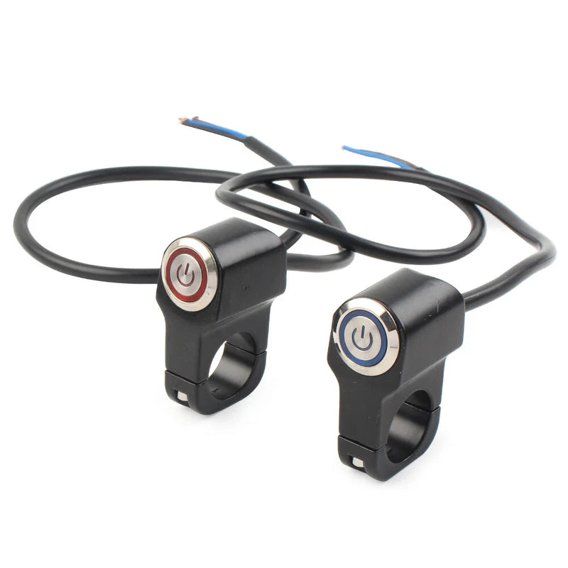 Motorcycle Handlebar Headlight Fog Spot Light LED On Off Switch Button
