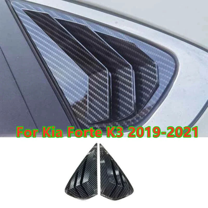 Kia Forte K3 Carbon Fiber Side Vent Window Scoop Louver Cover (2019–2022)