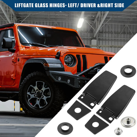 Jeep Wrangler (2011-2018) - 2 x Black Rear Liftgate Glass Hinge