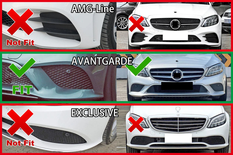 Mercedes Benz C-Class W205 Lower Side Grill Side Front Bumper (2019–2021)