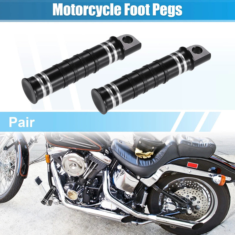 Harley Male Footpegs Black Aluminum Alloy Foot Pegs
