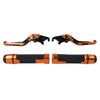 BMW F650GS Orange Extendable Brake Clutch Levers Grips Set (2002-2007)