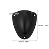 Pair 2.91x2.64 Marine Transducer Cap Clam Shell Vent Wire Cover Black