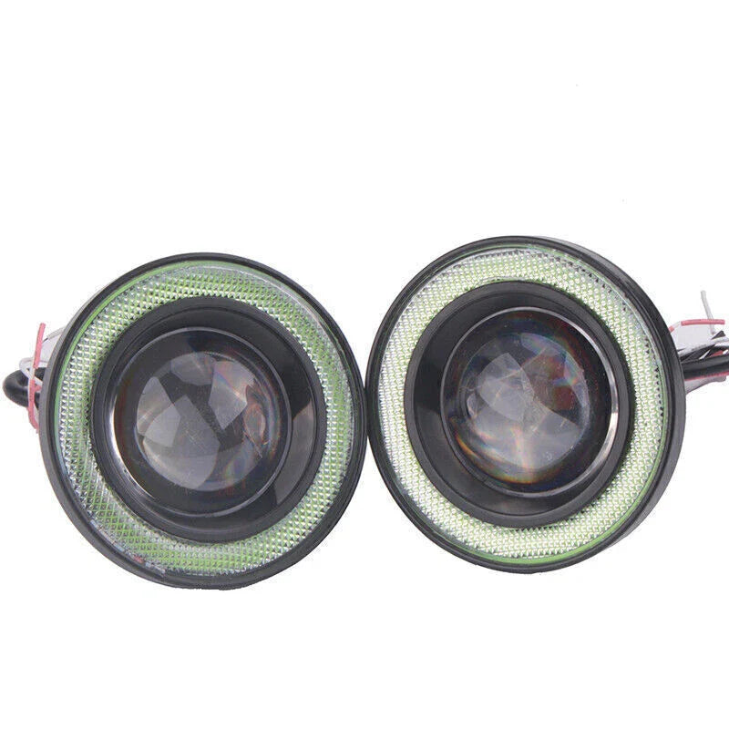 Universal 2 x 3.5" Round Projector LED DRL Halo Angel Eyes Fog Lights