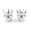 Harley XL 1200 Dyna Touring Front Axle Nut Cover Silver Bolt Cap (2004-2023)