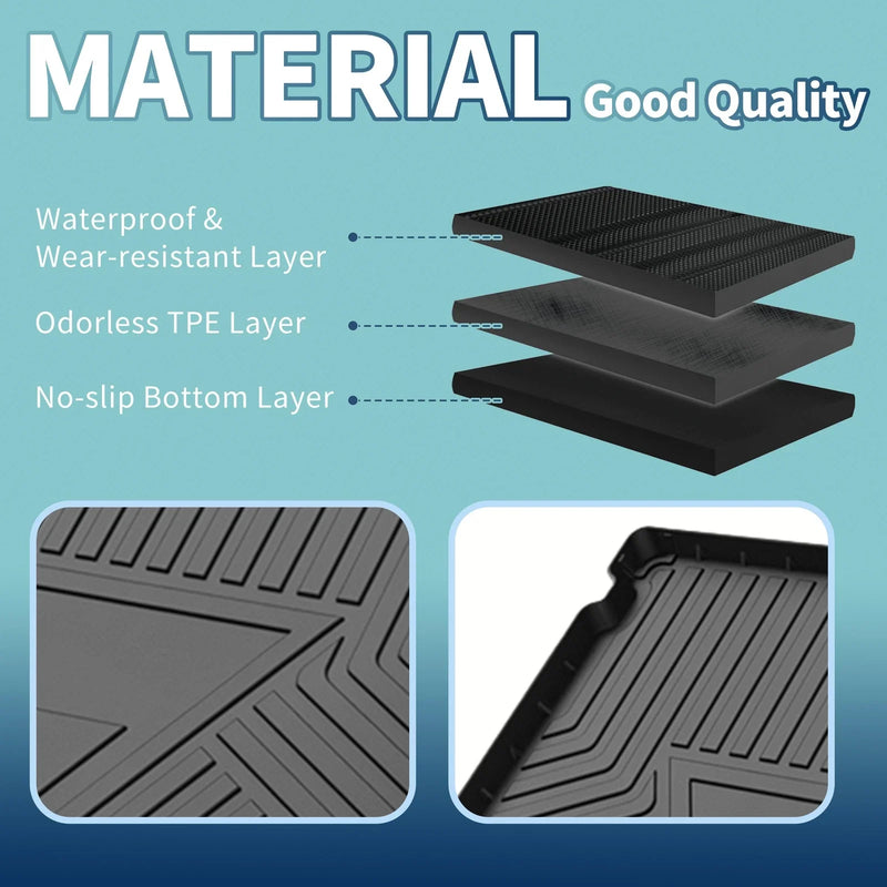Ford Escape (2020-2024) 1 Pc Flat Face Cargo Liner Rear Trunk Mat