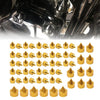 Harley Street Glide Road King Softail 62X Engine Bolt Gold Cap Kit (2018-2024)
