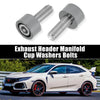 Honda Acura 9 Pcs M8x1.25 Header Manifold Cup Washer Bolts Titanium Tone