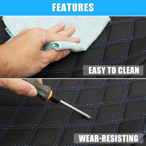 Dodge Ram Black Blue 3 x Pieces Car Rear Seat Covers Protectors