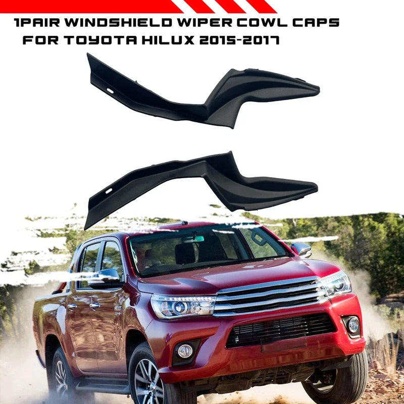 Toyota Hilux Pair Front Windshield Wiper Cowl Side Covers Caps (2015–2017)