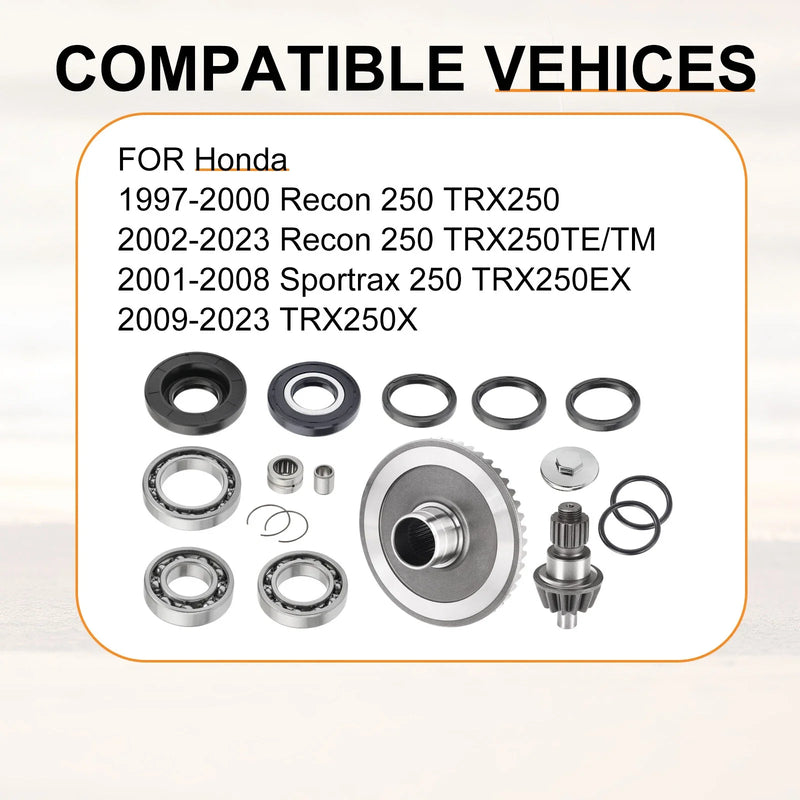 Honda Recon TRX250 Rear Diff Pinion Ring Gear Bearings