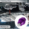Car Motorcycle Boat Purple 1 Set M14x1.5 Engine Oil Drain Plug with Gasket