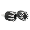 BMW RnineT 2 x Black White Front Wheel Axle Nut Cap Covers (2017-2022)