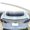 Tesla Model S Sedan White Boot Lip Spoiler (2012-2017)