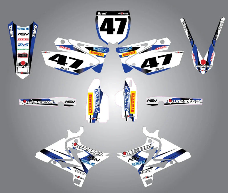 Yamaha YZ 125 UFO Restylized Plastics Full Graphic Kit (2002-2015)