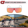 Motorcycle Riding Goggles Red Lens Black White Frame Tri-Acetyl Cellulos UV400