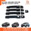 Isuzu D-Max, MU-X 9 x Black Carbon Fiber Door Handle Covers (12-19)