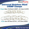 Universal Axle CV Joint Boot Crimp Clamps - Small & Large 24 Pcs