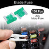 Car Boat Truck RV Motorcycle 100 Pcs 30A Blade Fuse