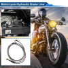 Motorcycle Silver Tone Oil Hose Line 250cm