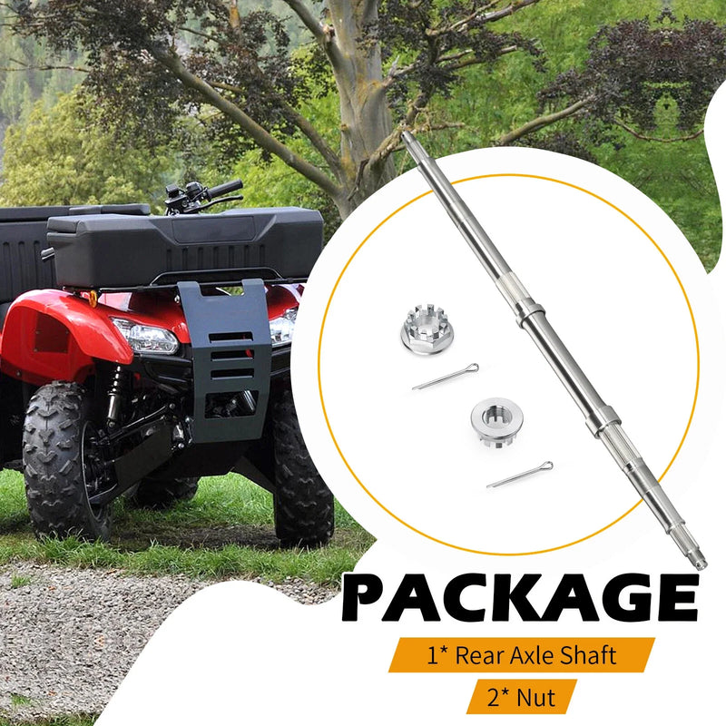 Honda Rancher 420 TRX420 Rear Axle Shaft & Nut (2007–2013)