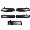 Exterior Door Handle Black Set 5 Fits Mitsubishi Mirage 5D Hatchback 2012-18 D06