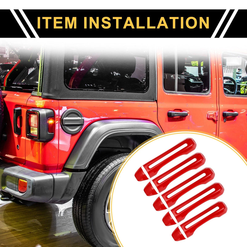 Jeep Gladiator JT (2020-2021) - 1 Set Red Door Tailgate Handle Cover