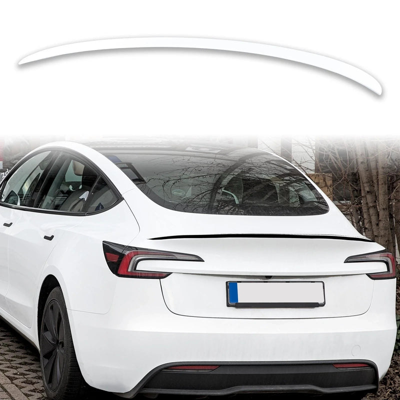 Tesla Model 3 (2023-2025) Pearl White ABS Boot Spoiler