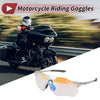 Motorcycle Set Motorcycle Riding Goggles Blue Lens White Gray Frame PC TPU