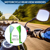 Motorcycle Rear View Mirrors Triangle Shape Green Aluminum Alloy