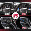 Dodge Charger Blue Steering Paddle Shifter & AC Volume Knob Cover Ring Trim