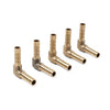 Pipe 5Pc 5/16" x 5/16" Brass Barbed Hose Barb Elbow Fitting