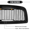 Dodge Ram 3500 (2010) Gloss Black Front Grille Assembly with LED Lights