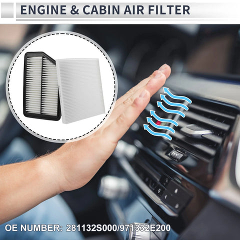 Kia Sportage 2.4L Cabin Air Filter Combo (2011-2016)