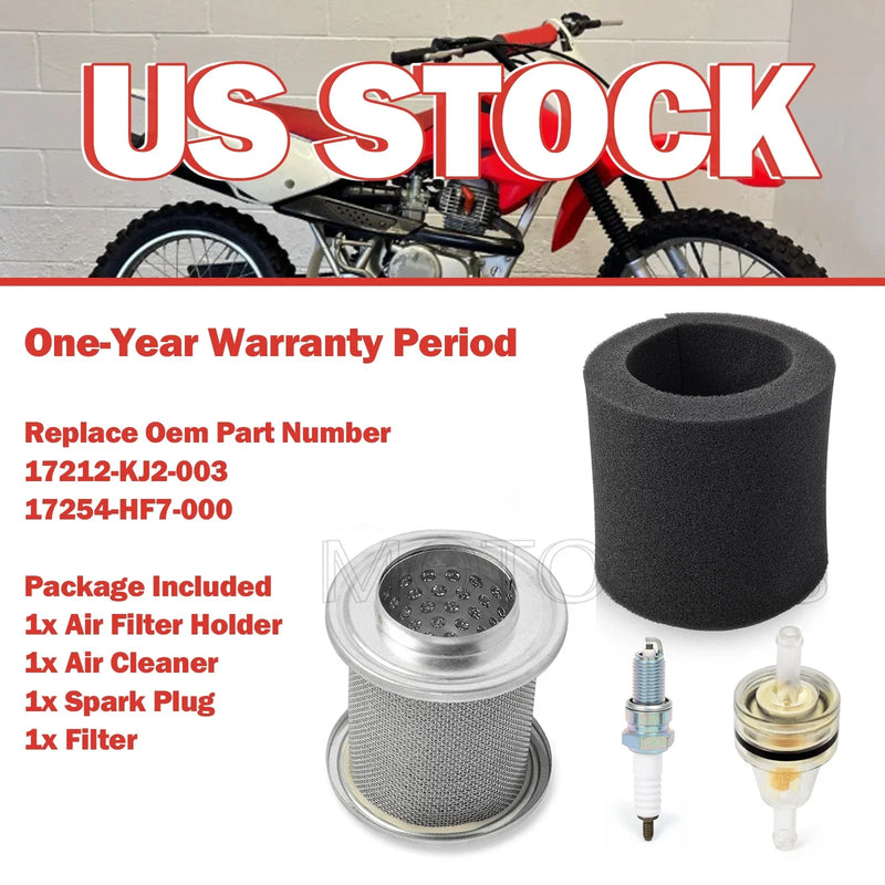 XR80 CRF80 CRF100F Air Filter Holder Spark Plug