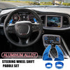 Dodge Charger Blue Steering Paddle Shifter & AC Volume Knob Cover Ring Trim