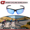 Motorcycle Riding Goggles Blue Lens Black Blue Frame