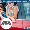 Honda Jazz (2021-2023) Carbon Fiber Black 6 Pcs Door Pillar Window Trim