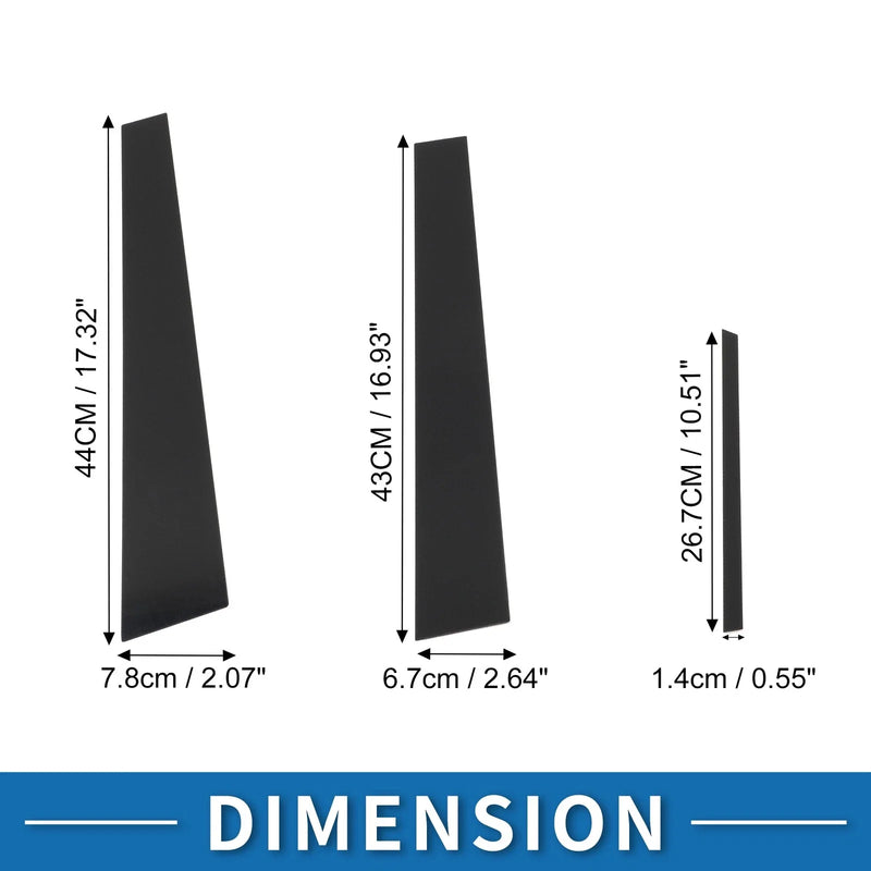Lexus ES 6 Pcs Black Door Pillar Window Trim (2002-2006)