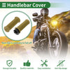 Motorcycle 7/8 22mm Handlebar Grips Yellow Thread Pattern