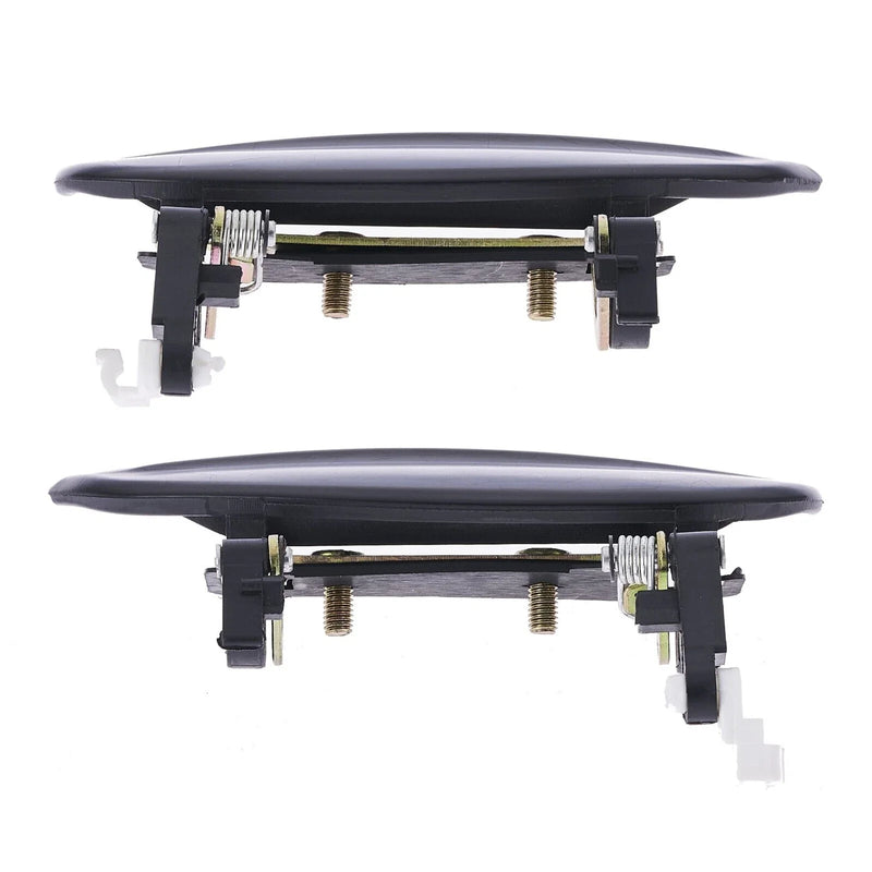 Kia Rio 2 x Front Left & Right Outer Door Handles Smooth Black (2002-2005)