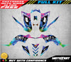 Yamaha Raptor YFM 90 ATV Graphics TYE STYLE Sticker Kit (2009-2015)