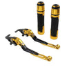 Yamaha FZ MT 07 09 Folding Gold Brake Clutch Lever Grip Set (2014-2020)