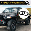 Jeep Wrangler JK 7 Inch Round Headlight Mount Bracket (2007-2017)