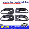 Interior Door Handle Gray Set 4 L+R Fits Honda Accord CD 4D Sedan 1994-97 D06