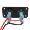 Car RV Truck 12V Blue LED 2 x Rocker Toggle Switch Panel