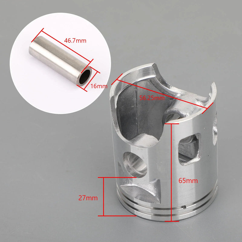 Yamaha DT 125 E F G Piston Complete Kit 56.25mm (1978-1981, 1986-1991)