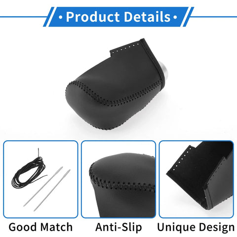 Nissan Altima (2019-2024) Black Faux Leather Car Gear Shift Knob Cover