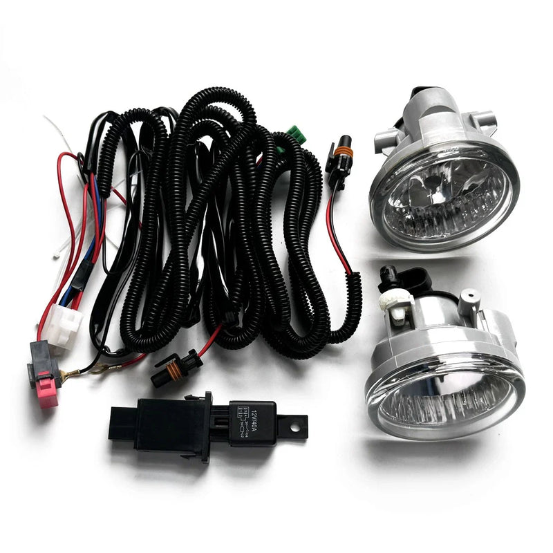 Toyota Highlander Fog Light Lamps w/Wiring Switch (2004-2007)