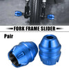 Motorcycle Front Frame Sliders Blue 1 Pair Anti Drop Fork Frame Slider